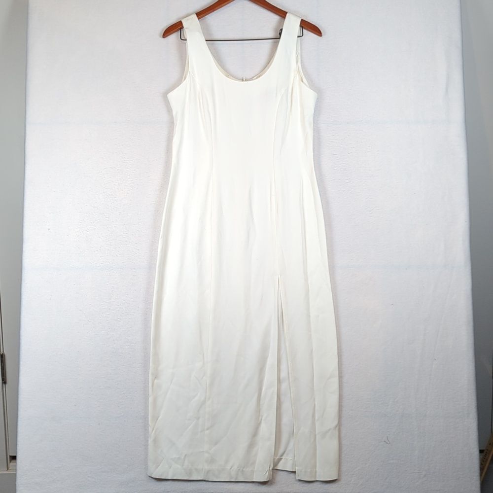 Jody California White Tank Slit Maxi Dress 7